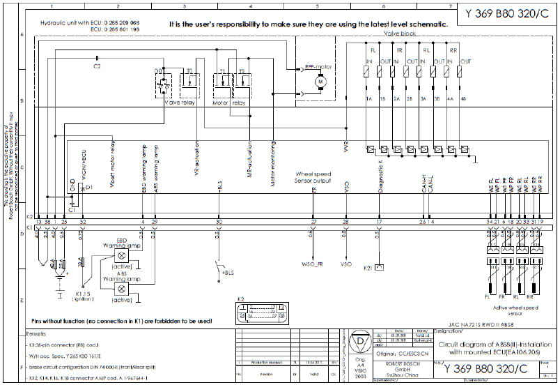 Электрика и гидравлика системы ABS 8 JAC N721
