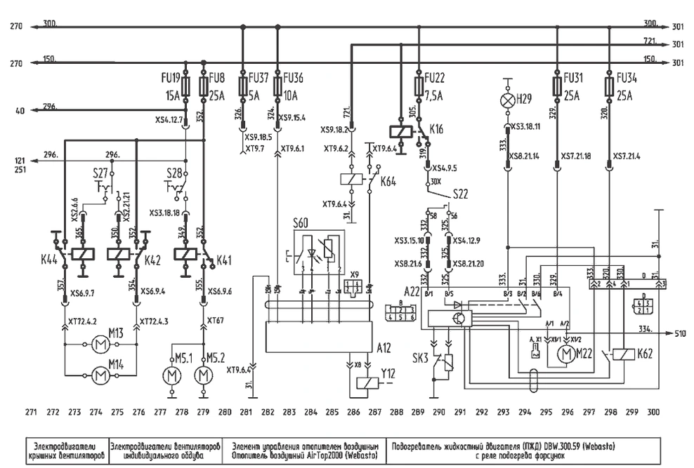 ПЖД (DWB 300.59), воздушный отопитель (Airtop2000), блокировка дифференциала, крышные вентиляторы