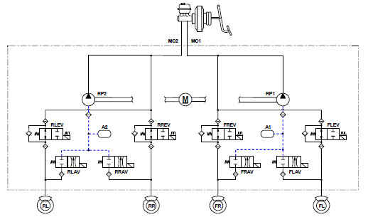 Электрика и гидравлика системы ABS 8 JAC N721