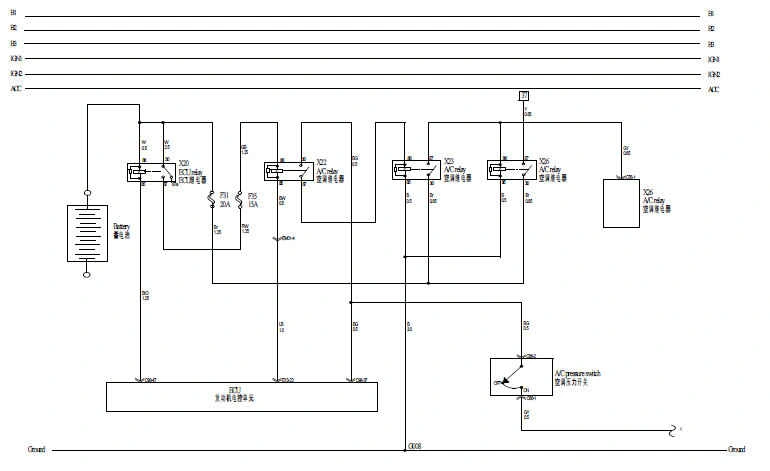 схема системы кондиционирования JAC HFC1042KN