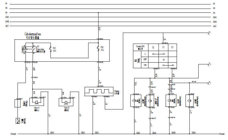хема системы световой сигнализации JAC HFC1042KN 
