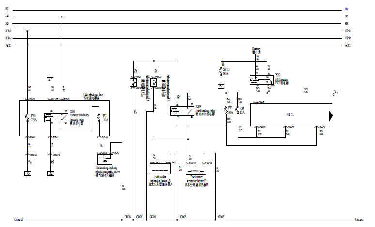 схема системы ECU JAC HFC1042KN