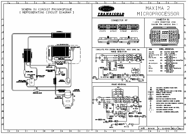 Электросхемы установки CARRIER Maxima 2