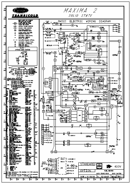 Электросхемы установки CARRIER Maxima 2