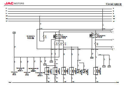 хема системы световой сигнализации JAC HFC1042KN 