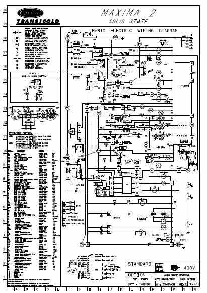 Электросхемы установки CARRIER Maxima 2