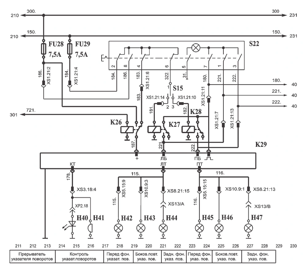 Указатели поворотов